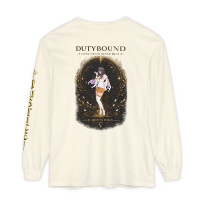 DutyBound Light Wings 5th Anniversary Long Sleeve T-Shirt | “Conviction Never Dies” Anime Graphic Tee
