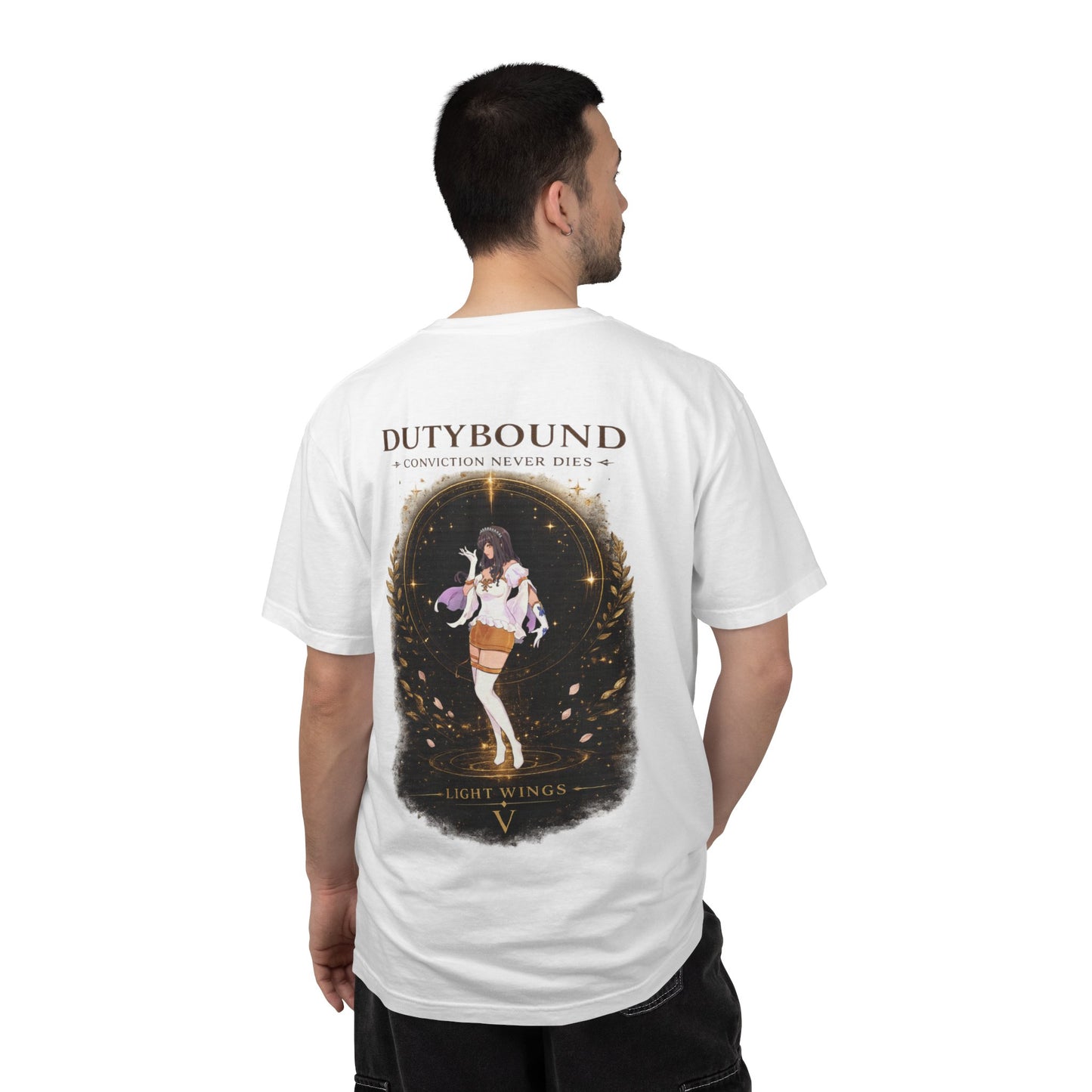 DutyBound Light Wings 5th Anniversary T-Shirt | “Conviction Never Dies” Anime Graphic Tee