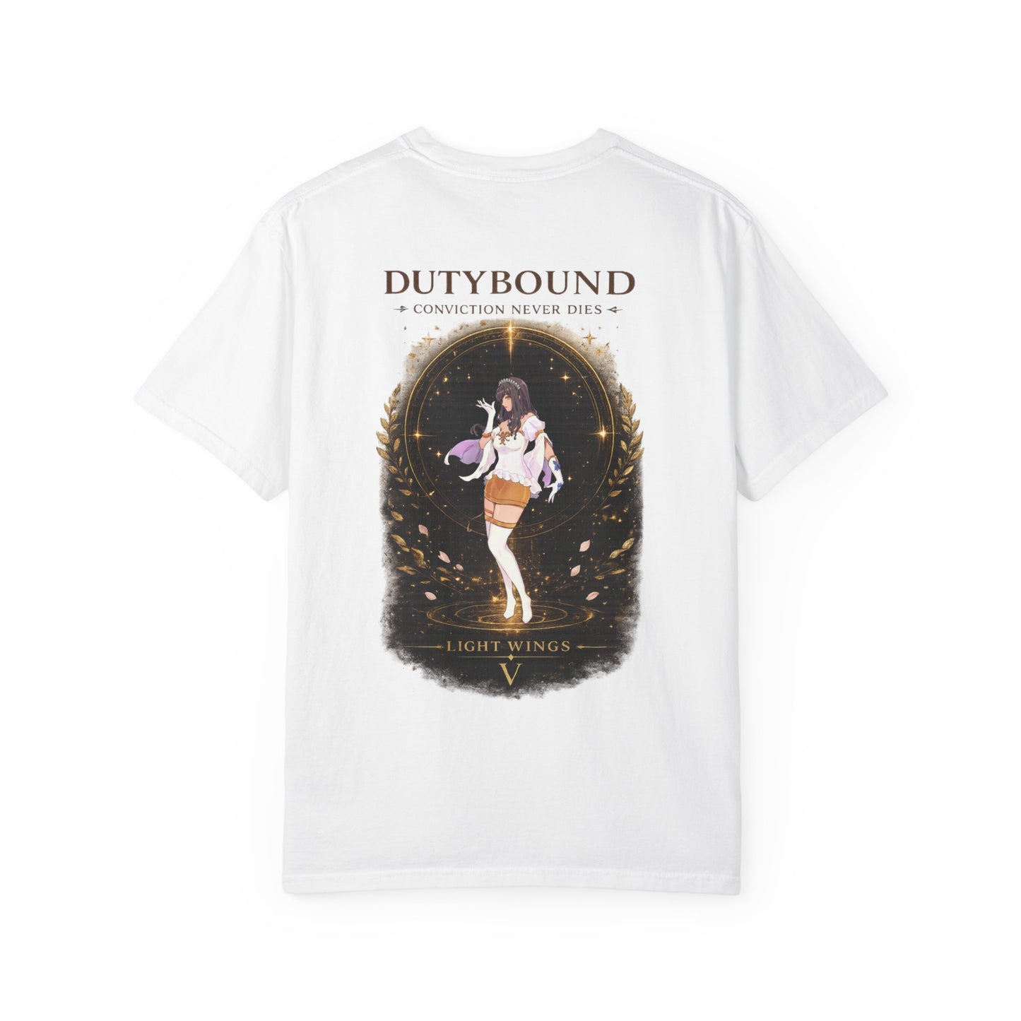 DutyBound Light Wings 5th Anniversary T-Shirt | “Conviction Never Dies” Anime Graphic Tee