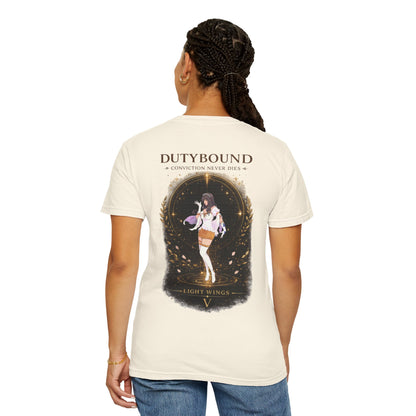 DutyBound Light Wings 5th Anniversary T-Shirt | “Conviction Never Dies” Anime Graphic Tee