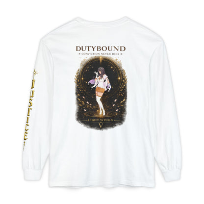 DutyBound Light Wings 5th Anniversary Long Sleeve T-Shirt | “Conviction Never Dies” Anime Graphic Tee